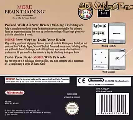 Image n° 2 - boxback : More Brain Training from Dr Kawashima - How Old Is Your Brain